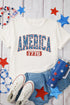 Classic Freedom America 1776 Star Accent Patriotic Graphic Tee Shirt