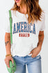 Classic Freedom America 1776 Star Accent Patriotic Graphic Tee Shirt