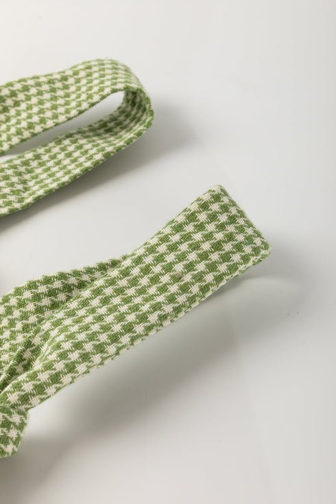 Classic Gingham Print Adjustable Strap Wide Leg Overalls