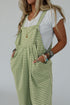 Classic Gingham Print Adjustable Strap Wide Leg Overalls