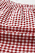 Classic Gingham Printed High Waist Casual Shorts