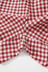 Classic Gingham Printed High Waist Casual Shorts