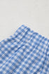 Classic Gingham Printed High Waist Casual Shorts