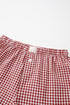 Classic Gingham Printed High Waist Casual Shorts