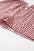 Classic Gingham Printed High Waist Casual Shorts