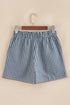 Classic Gingham Printed High Waist Casual Shorts