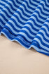 Classic Horizontal Stripe Print Cap Sleeve Top