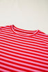 Classic Horizontal Stripe Print Cap Sleeve Top