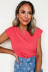 Classic Horizontal Stripe Print Cap Sleeve Top