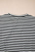 Classic Horizontal Stripe Print Cap Sleeve Top