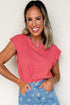 Classic Horizontal Stripe Print Cap Sleeve Top