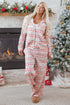 Classic Lapel Collar Button Up Wide Leg Pajama Set