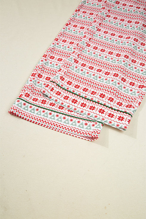 Classic Lapel Collar Button Up Wide Leg Pajama Set