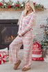 Classic Lapel Collar Button Up Wide Leg Pajama Set