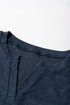 Classic Notch V Neck Patch Pocket Long Sleeve Top