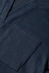 Classic Notch V Neck Patch Pocket Long Sleeve Top
