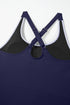 Classic Piped Scoop Neck Fit And Flare Swim Dress