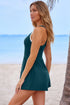 Classic Piped Scoop Neck Fit And Flare Swim Dress