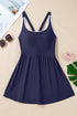 Classic Piped Scoop Neck Fit And Flare Swim Dress