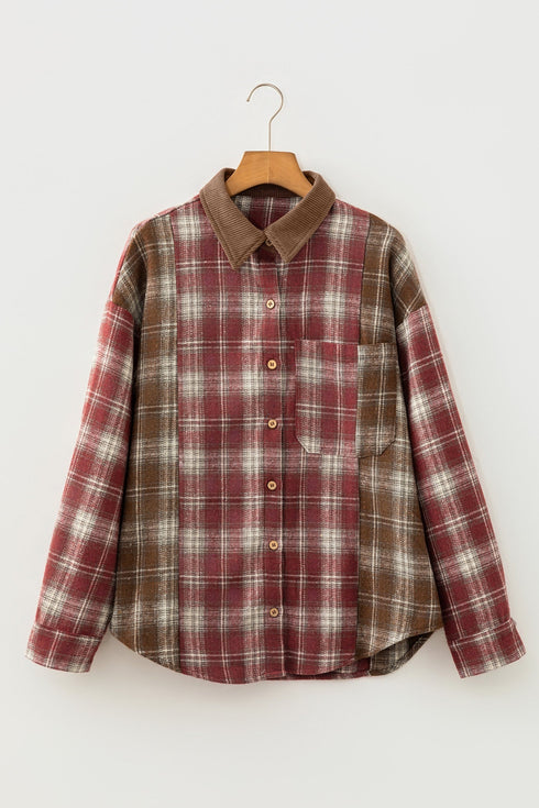 Classic Plaid Long Sleeve Button Down Everyday Shirt