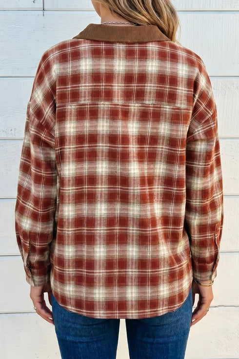 Classic Plaid Long Sleeve Button Down Everyday Shirt