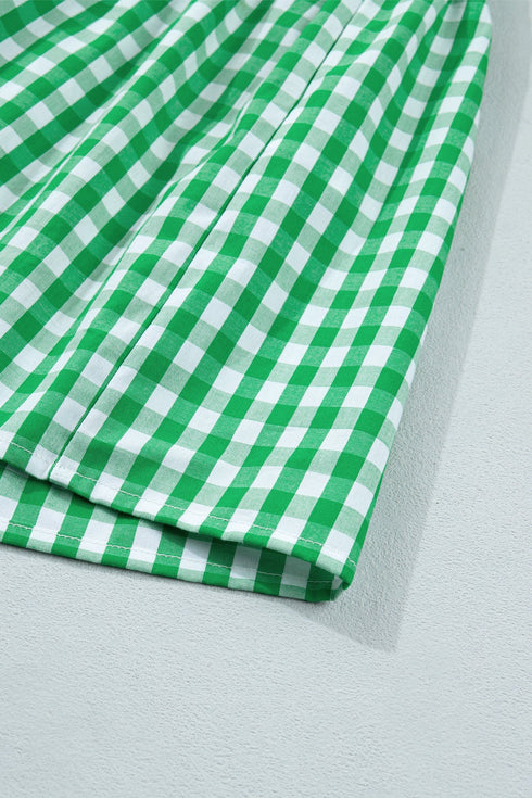 Classic Plaid Pattern A Line Midi Dress