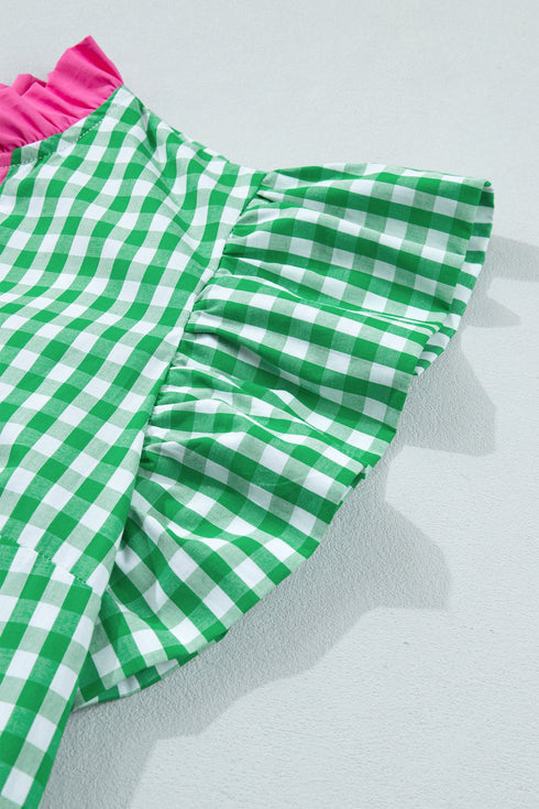 Classic Plaid Pattern A Line Midi Dress