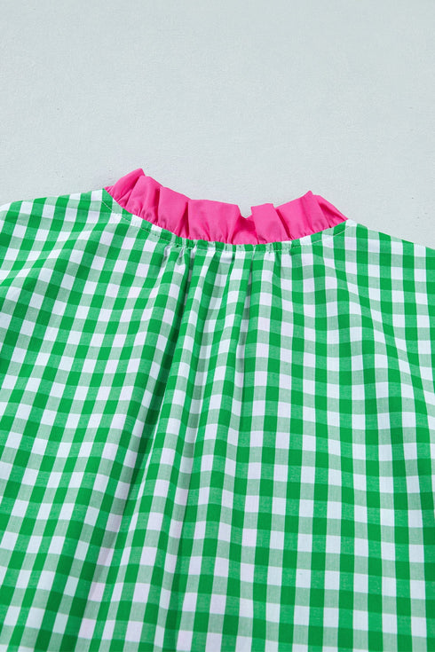 Classic Plaid Pattern A Line Midi Dress
