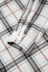 Classic Plaid Print Collared V Neck Loose Fit Shirt