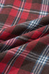 Classic Plaid Print Collared V Neck Loose Fit Shirt