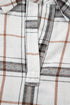 Classic Plaid Print Collared V Neck Loose Fit Shirt