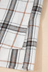Classic Plaid Print Collared V Neck Loose Fit Shirt