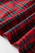 Classic Plaid Print Contrast Trim V Neck Short Sleeve Blouse