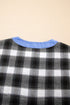 Classic Plaid Print Half Placket Long Sleeve Blouse