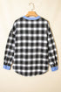 Classic Plaid Print Half Placket Long Sleeve Blouse
