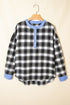 Classic Plaid Print Half Placket Long Sleeve Blouse