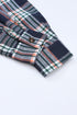 Classic Plaid Print Hooded Drawstring Layering Shacket
