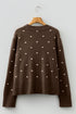 Classic Polka Dot Crew Neck Knit Sweater