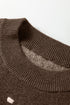 Classic Polka Dot Crew Neck Knit Sweater