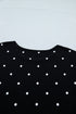 Classic Polka Dot Print Patterned Stretch T Shirt