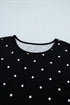 Classic Polka Dot Print Patterned Stretch T Shirt