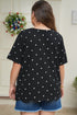 Classic Polka Dot Print Patterned Stretch T Shirt