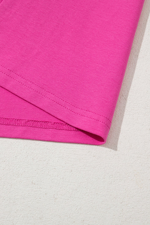 Classic Round Neck Casual T-shirt Elevated By Playful Voluminous Puff Sleeve Details