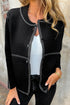 Classic Stitch Detail Round Neck Button Cardigan