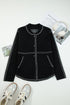 Classic Stitch Detail Round Neck Button Cardigan