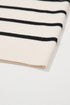Classic Stripe Button Front Collared Knit Cardigan