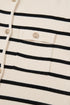 Classic Stripe Button Front Collared Knit Cardigan