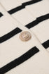 Classic Stripe Button Front Collared Knit Cardigan