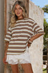 Classic Striped Pattern Slouchy Relaxed Fit Tee