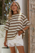 Classic Striped Pattern Slouchy Relaxed Fit Tee